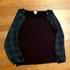 Never worn black and plaid top